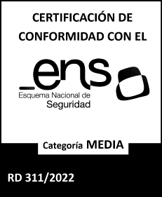 Distintivo ENS certificacion MEDIA RD311-2022